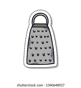 kitchen grater doodle icon