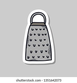 kitchen grater doodle icon