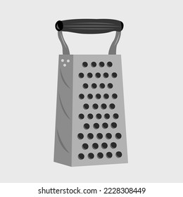 Kitchen grater flat vector illustration. Cute kitchen utensil grater cartoon vector illustration for graphic design and decorative element