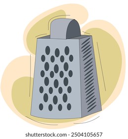 Kitchen grater flat vector illustration.Grater flat icon for websites, UI, web and mobile apps. Vector grater icon. 