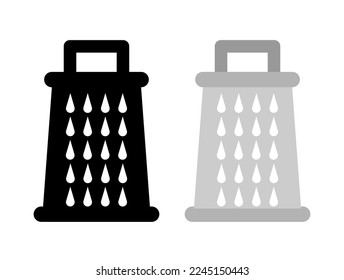 Kitchen grater. Food grater set vector isolated on white background