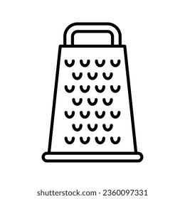 Kitchen grater icon. Cheese grater, isolated on white background. Vector illustration