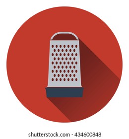 Kitchen grater icon. Flat design. Vector illustration.