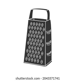 Kitchen Grater Icon Silhouette Illustration. Cooking Tools Vector Graphic Pictogram Symbol Clip Art. Doodle Sketch Black Sign.