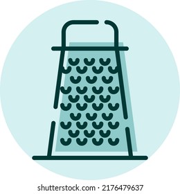Kitchen grater, illustration, vector on a white background.