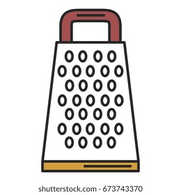 Kitchen grater isolated icon
