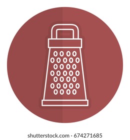 Kitchen grater isolated icon