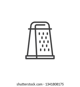 Kitchen grater line icon. linear style sign for mobile concept and web design. Cheese grater outline vector icon. Kitchen utensils symbol, logo illustration. Pixel perfect vector graphics