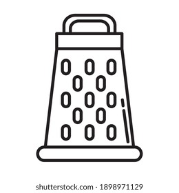 kitchen grater utensil line style icon vector illustration design