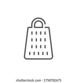 Kitchen grater vector icon symbol isolated on white background