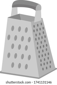 Kitchen grater. Vector illustration on the theme of cooking and kitchen equipment on a white isolated background.