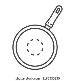 Kitchen griddle icon. Outline kitchen griddle vector icon for web design isolated on white background