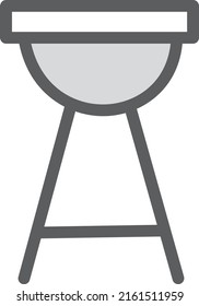 Kitchen grill, illustration, vector on a white background.