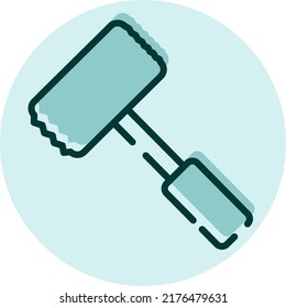 Kitchen hammer, illustration, vector on a white background.