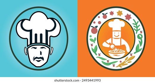 Kitchen Helper Logo- Resturent Logo- Shape Logo- Illustrator vector logo- logo design - logo idea resturent.A logo for a chef's hat and a picture of a chef's hat Resturent logo design template