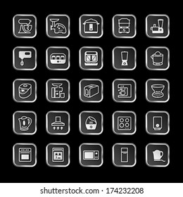 kitchen and home appliance. vector icons