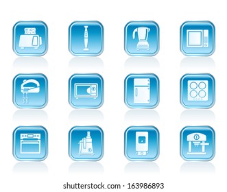 Kitchen and home equipment icons - vector icon set