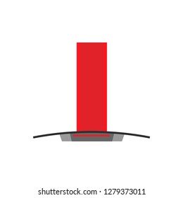 Kitchen hood air extractor filter symbol. Flat icon ventilation isolated white