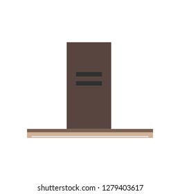 Kitchen hood air extractor filter symbol. Flat icon ventilation isolated white