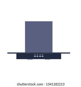 Kitchen hood appliance vector icon design exhaust equipment. Cooker air fan extractor filter. Aspirator ventilation smoke room