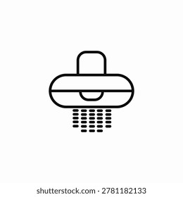 kitchen hood extractor fan icon sign vector