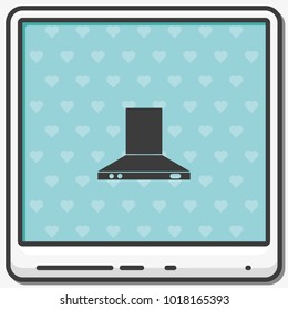 Kitchen hood flat vector icon.