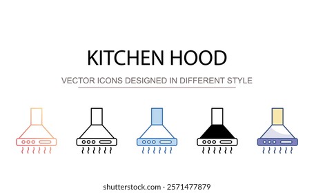 Kitchen Hood icon design with white background stock illustration