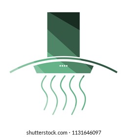 Kitchen hood icon. Flat color design. Vector illustration.
