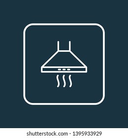 Kitchen hood icon line symbol. Premium quality isolated extractor element in trendy style.