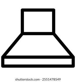 kitchen hood icon with outline style