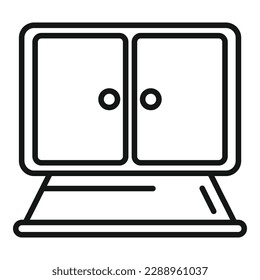 Kitchen hood icon outline vector. Interior design. Room furniture