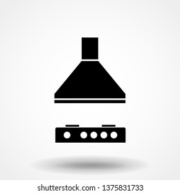 Kitchen hood icon. Simple illustration of kitchen hood vector icon for web