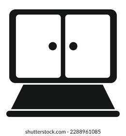 Kitchen hood icon simple vector. Interior design. Room furniture