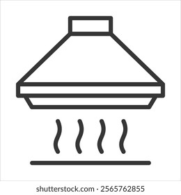 Kitchen Hood Icon Vector Illustration Outline Style