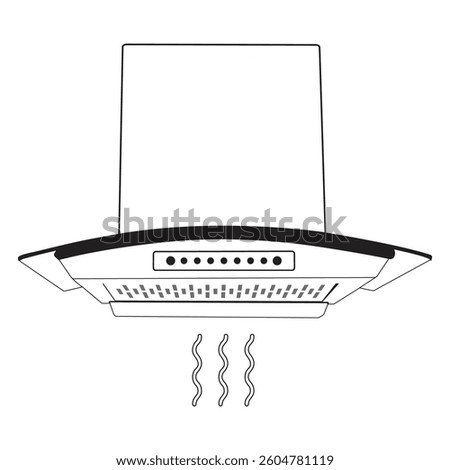 Kitchen Hood Icon Vector Illustration Isolated on White Background.
