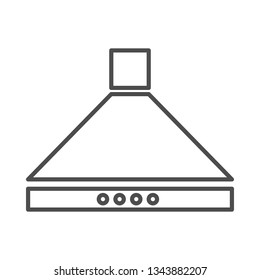 kitchen hood icon. vector outline illustration on white background