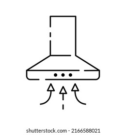 Cubierta de cocina, ilustración, vector sobre un fondo blanco. Icono de línea de electrodomésticos