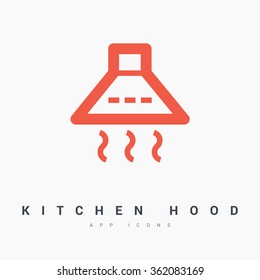 kitchen hood isolated minimal single flat icon. Home line vector icon for websites and mobile minimalistic flat design.