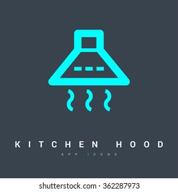 kitchen hood isolated minimal single flat icon. Home line vector icon for websites and mobile minimalistic flat design.