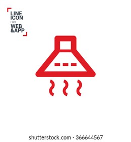 kitchen hood isolated minimal single flat icon. Home line vector icon for websites and mobile minimalistic flat design.