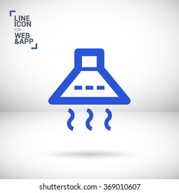 kitchen hood isolated minimal single flat icon. Home line vector icon for websites and mobile minimalistic flat design.