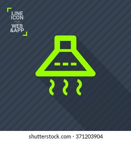 kitchen hood isolated minimal single flat icon. Home line vector icon for websites and mobile minimalistic flat design.