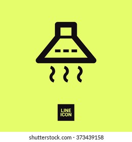 kitchen hood isolated minimal single flat icon. Home line vector icon for websites and mobile minimalistic flat design.