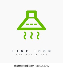 kitchen hood isolated minimal single flat icon. Home line vector icon for websites and mobile minimalistic flat design.