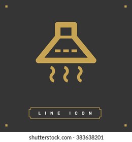 kitchen hood isolated minimal single flat icon. Home line vector icon for websites and mobile minimalistic flat design.