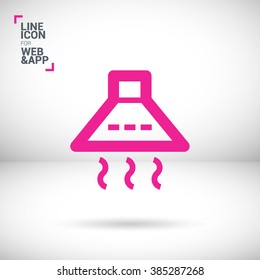 kitchen hood isolated minimal single flat icon. Home line vector icon for websites and mobile minimalistic flat design.