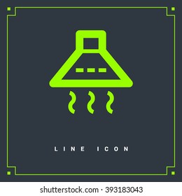 kitchen hood isolated minimal single flat icon. Home line vector icon for websites and mobile minimalistic flat design.