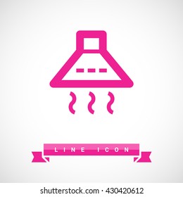 kitchen hood isolated minimal single flat icon. Home line vector icon for websites and mobile minimalistic flat design.