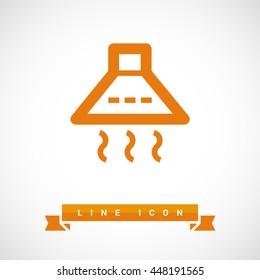 kitchen hood isolated minimal single flat icon. Home line vector icon for websites and mobile minimalistic flat design.