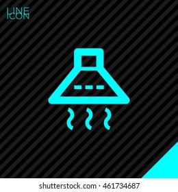 kitchen hood isolated minimal single flat icon. Home line vector icon for websites and mobile minimalistic flat design.